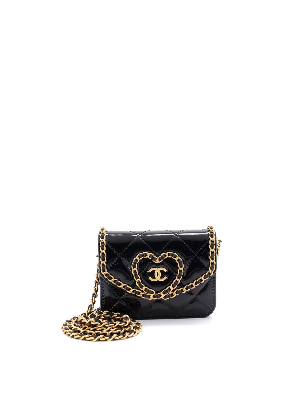 Chanel Heart Chain Flap Bag Quilted #228732C47B